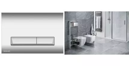 Кнопка смыва «Excellent» Platto INEX.PL230.150.CR пластик хром