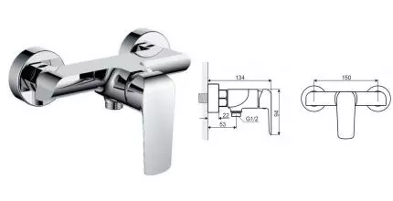 Смеситель для душа «Excellent» Clever ARAC.4108CR хром