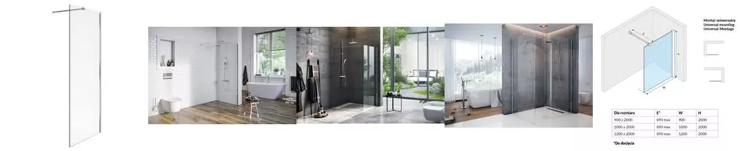 Душевая перегородка «Excellent» Vidoq Walk-in 100/200 прозрачная/хром универсальная Душевая перегородка «Excellent» Vidoq Walk-in 100/200 прозрачная/хром универсальная