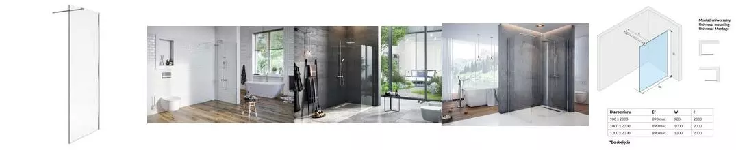 Душевая перегородка «Excellent» Vidoq Walk-in 120/200 прозрачная/хром универсальная Душевая перегородка «Excellent» Vidoq Walk-in 120/200 прозрачная/хром универсальная