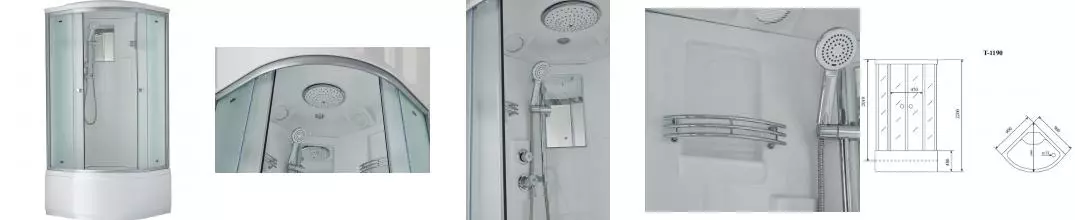 Душевая кабина «Timo» Timo Standart T-5590 90/90 высокий поддон матовая/хром Душевая кабина «Timo» Timo Standart T-5590 90/90 высокий поддон матовая/хром