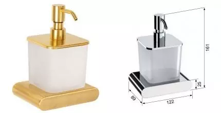 Дозатор для мыла «Remer» Lounge LN13BG на стену брашированное золото