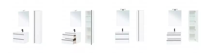 Мебель для ванной подвесная «Aquanet» Lino 70 белая матовая