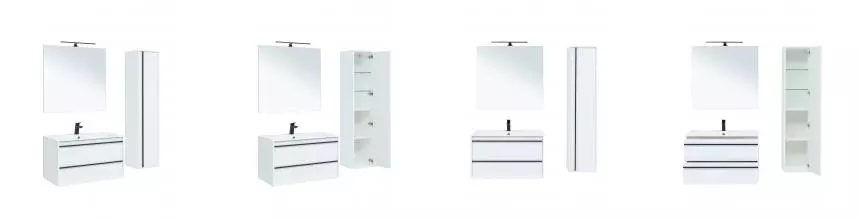 Мебель для ванной подвесная «Aquanet» Lino 90 белая матовая