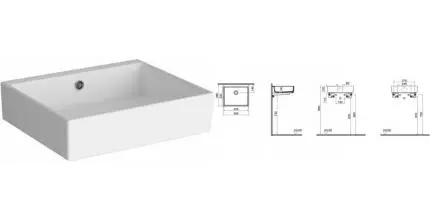 Раковина «Vitra» ArchiPlan 45/38 7403B003-0012 фарфоровая белая