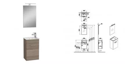 Мебель для ванной подвесная «Vitra» Mia 40 кордоба