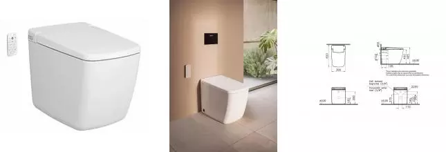 Приставной унитаз безободковый «Vitra» V-Care Prime 7232B403-6217 интеллектуальный белый с сиденьем дюропласт белое Приставной унитаз безободковый «Vitra» V-Care Prime 7232B403-6217 интеллектуальный белый с сиденьем дюропласт белое