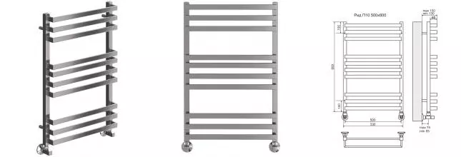 Водяной полотенцесушитель «Terminus» Рид П10 53/80 хром Водяной полотенцесушитель «Terminus» Рид П10 53/80 хром