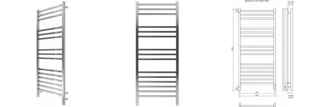 Электрический полотенцесушитель «Terminus» Ватикан П15 53/130 Sensor Quick Touch хром правый Электрический полотенцесушитель «Terminus» Ватикан П15 53/130 Sensor Quick Touch хром правый