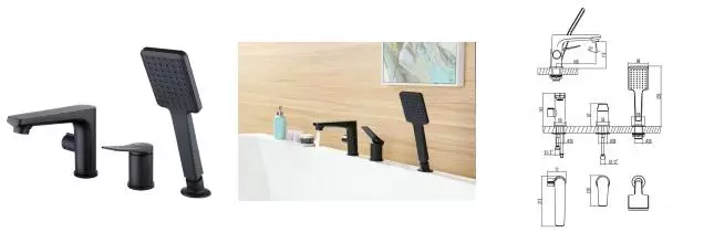 Смеситель на борт ванны «Lemark» Bronx LM3745BL чёрный Смеситель на борт ванны «Lemark» Bronx LM3745BL чёрный