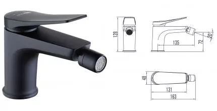 Смеситель для биде «Lemark» Bronx LM3708BL чёрный Смеситель для биде «Lemark» Bronx LM3708BL чёрный