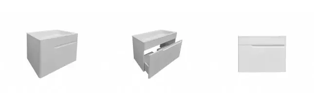 Тумба с раковиной «Эстет» Kare Luxe 60 1 я (Каре Люкс 60/45) подвесная белая