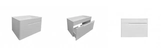 Тумба с раковиной «Эстет» Kare Luxe 70 1 я (Каре Люкс 70/45) подвесная белая