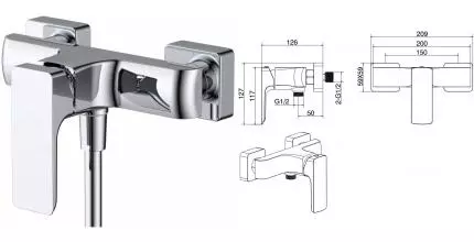 Смеситель для душа «Allen Brau» Infinity 5.21010-00 хром