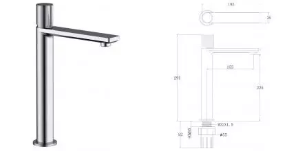 Смеситель для раковины «Allen Brau» Liberty 5.33002-00 хром