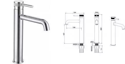 Смеситель для раковины «Allen Brau» Priority 5.31002-00 хром