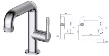 Смеситель для раковины «Allen Brau» Reality 5.32001-00 хром