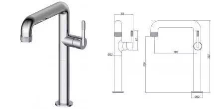 Смеситель для раковины «Allen Brau» Reality 5.32002-00 хром