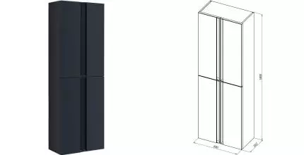 Шкаф «Allen Brau» Eclipse 60 подвесной anthracite matt Шкаф «Allen Brau» Eclipse 60 подвесной anthracite matt