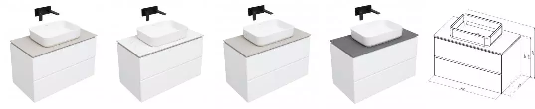 Тумба под раковину «Allen Brau» Infinity 85 подвесная white matt