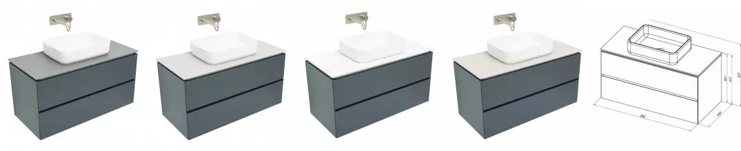 Тумба под раковину «Allen Brau» Infinity 100 подвесная anthracite matt