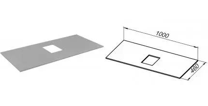 Мебельная столешница «Allen Brau» Infinity 100 1.21012.DG-S керамогранит dark grey structure