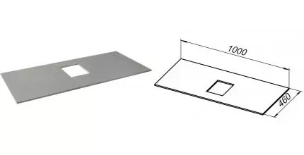 Мебельная столешница «Allen Brau» Infinity 100 1.21012.G керамогранит graphite