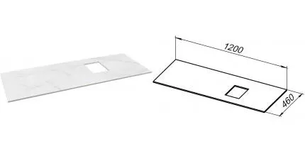 Мебельная столешница «Allen Brau» Infinity 120 R 1.21014.M керамогранит marble правая Мебельная столешница «Allen Brau» Infinity 120 R 1.21014.M керамогранит marble правая