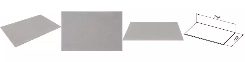 Мебельная столешница «Allen Brau» Liberty 75 1.330011.G-S без отверстий керамогранит grey structure