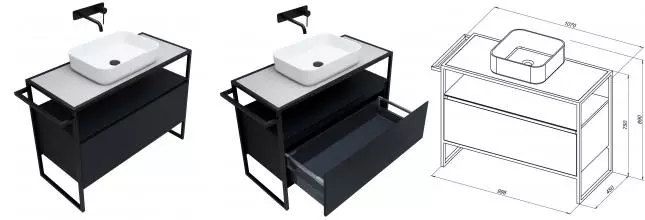 Тумба под раковину «Allen Brau» Priority 100 anthracite matt Тумба под раковину «Allen Brau» Priority 100 anthracite matt