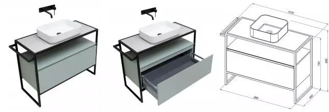 Тумба под раковину «Allen Brau» Priority 100 рapyrus white matt Тумба под раковину «Allen Brau» Priority 100 рapyrus white matt