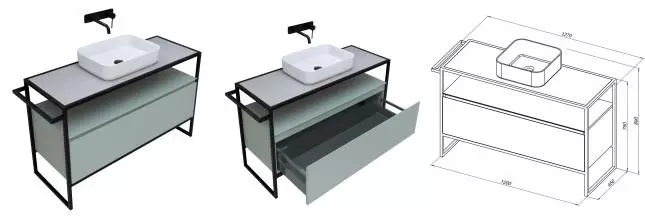 Тумба под раковину «Allen Brau» Priority 120 рapyrus white matt Тумба под раковину «Allen Brau» Priority 120 рapyrus white matt