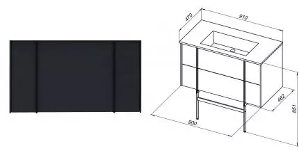 Тумба под раковину «Allen Brau» Reality 90 подвесная anthracite matt Тумба под раковину «Allen Brau» Reality 90 подвесная anthracite matt