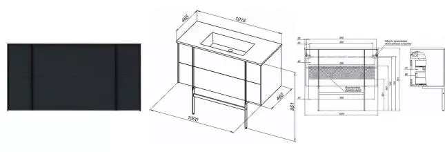 Тумба под раковину «Allen Brau» Reality 100 подвесная anthracite matt Тумба под раковину «Allen Brau» Reality 100 подвесная anthracite matt