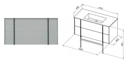 Тумба под раковину «Allen Brau» Reality 100 подвесная papyrus white matt Тумба под раковину «Allen Brau» Reality 100 подвесная papyrus white matt
