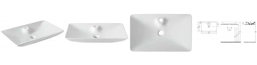 Раковина «Allen Brau» Fantasy 64 4.11017.20 фарфоровая белая