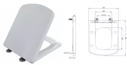 Сиденье для унитаза «Allen Brau» Liberty 4.33006.20 дюропласт с микролифтом белое