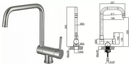 Смеситель для кухонной мойки «Allen Brau» Fenster 5.60004-BN брашированный никель