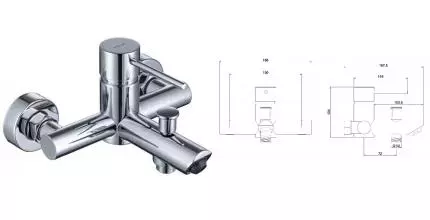 Смеситель для ванны «Allen Brau» Glority 5.51003-00 хром Смеситель для ванны «Allen Brau» Glority 5.51003-00 хром