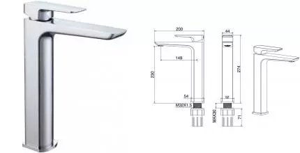 Смеситель для раковины «Allen Brau» Infinity 5.21002-00 хром