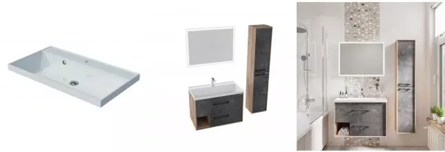 Раковина «Madera» Classica 80 литьевой мрамор белая