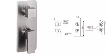 Внешняя часть смесителя «Remer» Absolute AU92KBNP никель