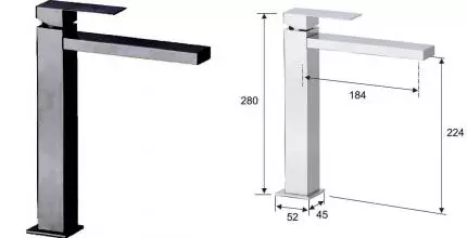 Смеситель для раковины «Remer» Qubica Design QD11LXLNO чёрный матовый