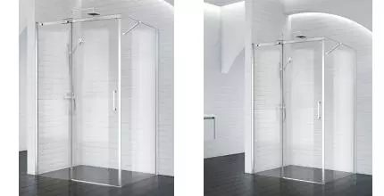 Душевой угол-ограждение «Belbagno» ACQUA-AH-1-150/100-C-Cr 150/100 прозрачный/хром без поддона универсальный