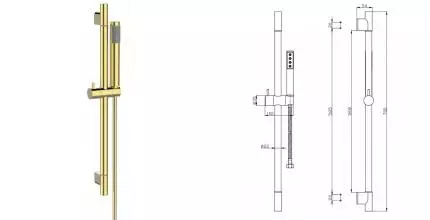 Душевой гарнитур «Belbagno» Uno UNO-SAL-ORO золото