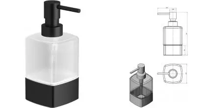 Дозатор для мыла «Langberger» Black Edition 11323A-BP на стол чёрный матовый