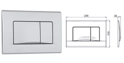 Кнопка смыва «Roca» Active 32B 8901130B2 хром матовый