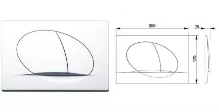 Кнопка смыва «Roca» Active 42B 8901140B0 белая