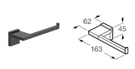 Держатель для туалетной бумаги «Roca» Rubik 7816850024 на стену чёрный матовый