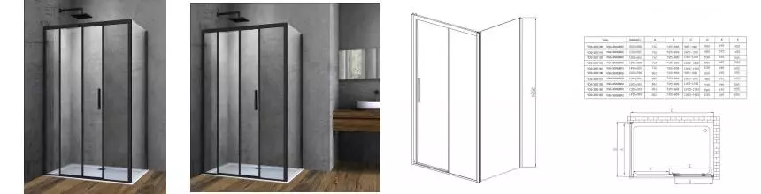 Душевой угол-ограждение «Vincea» Soft VSR-3SO9012CLB 120/90 прозрачный/чёрный прямоугольный без поддона универсальный Душевой угол-ограждение «Vincea» Soft VSR-3SO9012CLB 120/90 прозрачный/чёрный прямоугольный без поддона универсальный